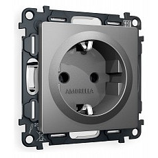 Розетка с заземлением, без рамки ambrella volt quant ma656010